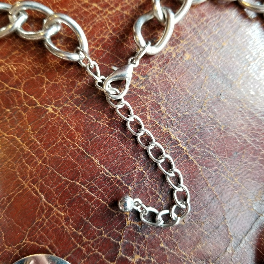Relisted - Silver loops statement necklace bold chunky - Picture 5 of 5